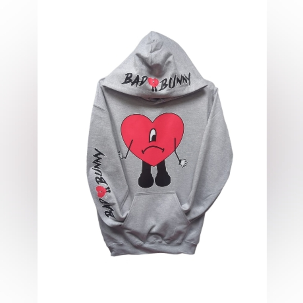 Unisex Available in Multiple Sizes Bad 🐰 Hoodie with Sleeve and Hood Design